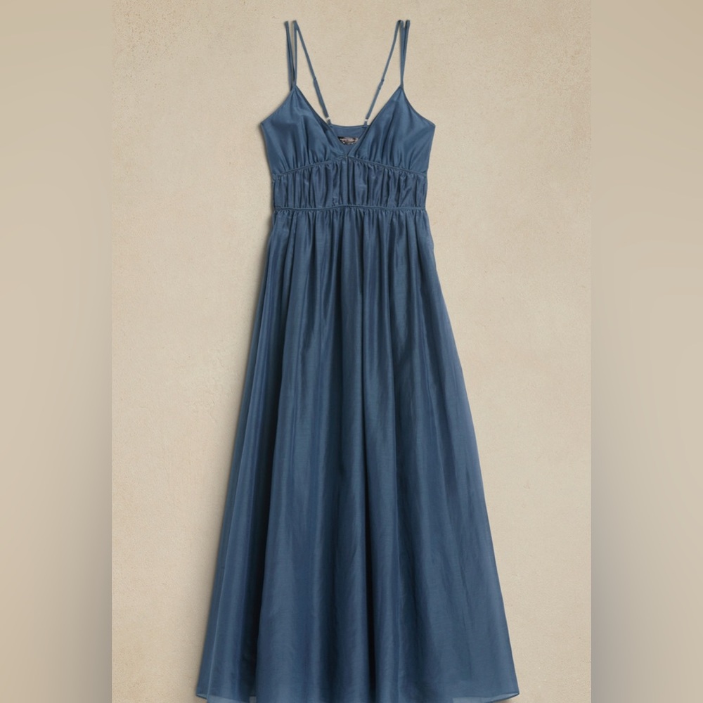 NWT BR ROSALIA COTTON-SILK MAXI DRESS
